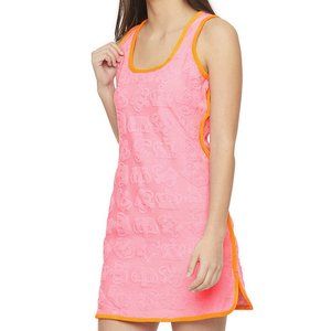 Juicy Couture pink/orange terry crown logo pattern dress, Plus size 3X, NWT